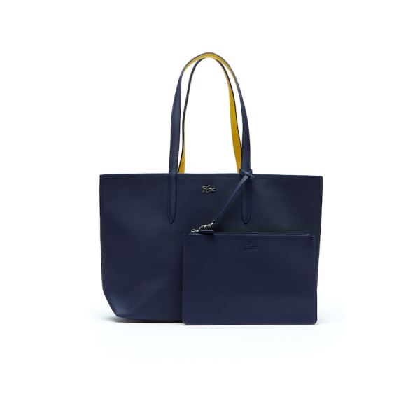 Lacoste Anna Reversible Bicolor Tote Bag Dámské - Taška Tmavě Blankyt Blankyt / Zlaté | CZ-EcrMLV